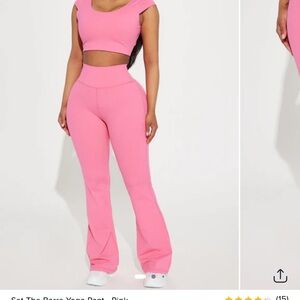 Fashion Nova Pink Flare Pants